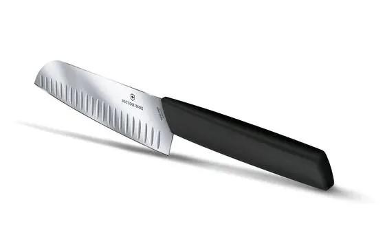Miniatura Cuchillo Santoku Moderno Suizo 17Cm - Color: negro