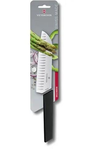 Cuchillo Santoku Moderno Suizo 17Cm - Color: negro