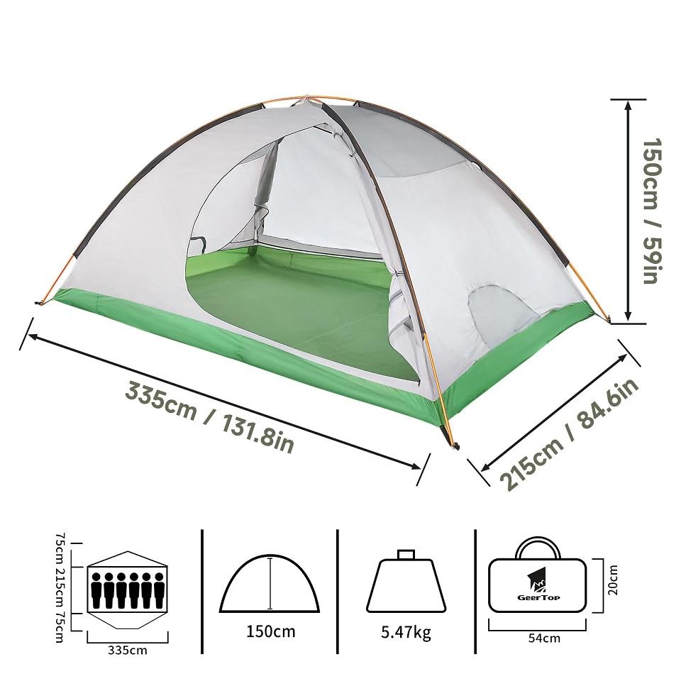 Miniatura Carpa Toproad VI 6 Personas - Color: Verde