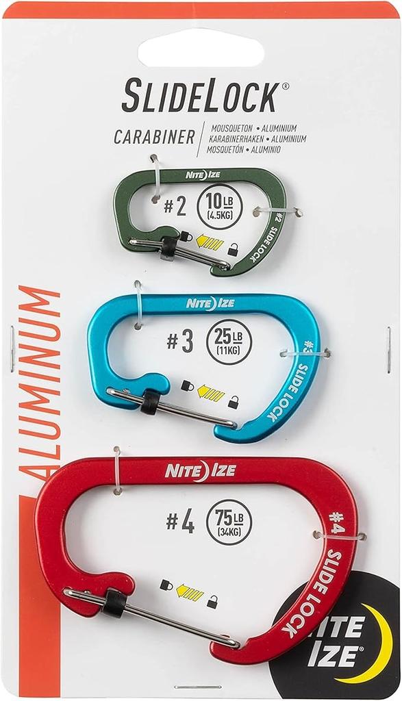 Mosquetones SlideLock (Pack de 3)