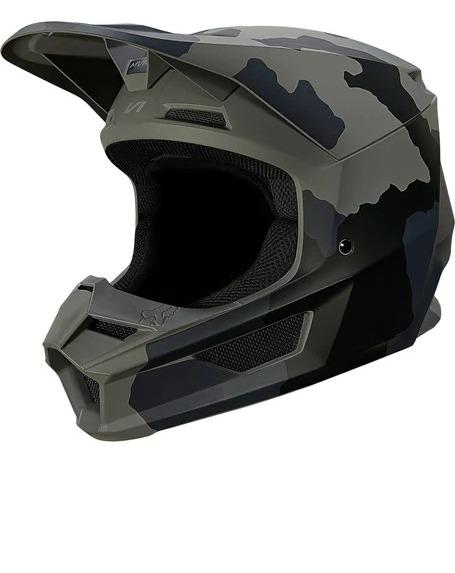 Miniatura Casco Moto V1 Niño Trev - Color: Militar, Talla: L