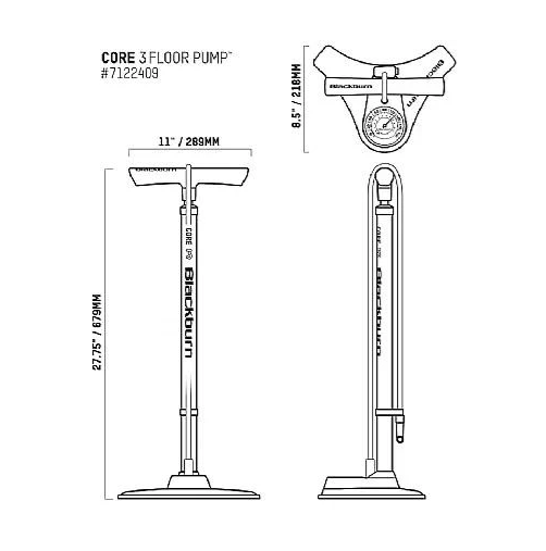 Bombin Bicicleta Pie Core 3 -
