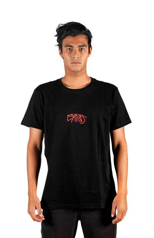 Polera Tee Trail 2021 - Color: Black Red