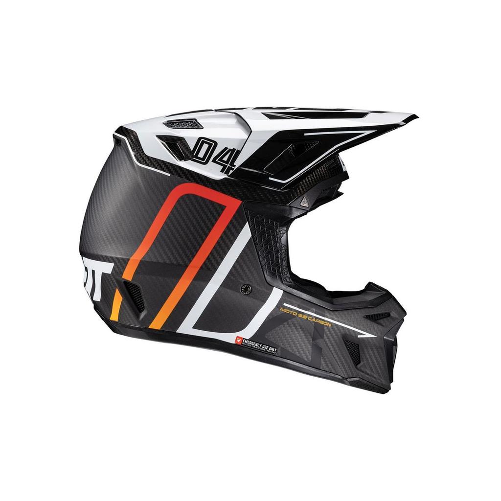 Kit Casco Moto 9.5 Antiparra 6.5 Iriz V25 Carbono - Color: Blanco/Negro
