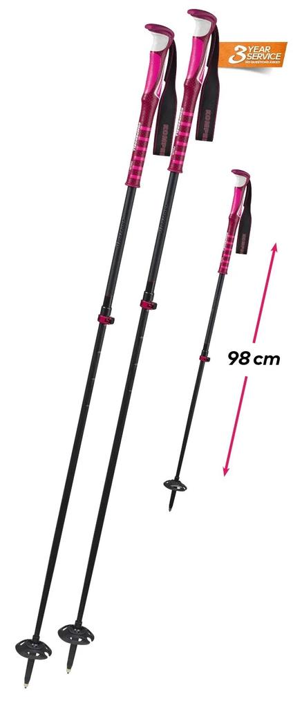 Bastón Carbon C.7 Ascent - Talla: 110-140, Color: Berry