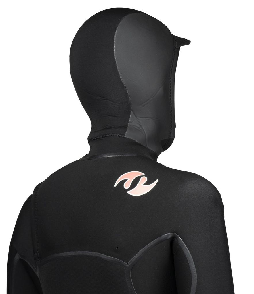 Traje de Surf G6 Mujer 5/4/3 Hooded - Color: Negro