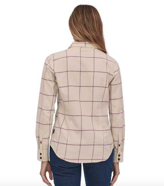 Camisa Manga Larga Mujer Organic Cotton Midweight Fjord Flannel Shirt - Color: Beige