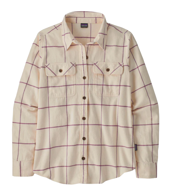 Miniatura Camisa Manga Larga Mujer Organic Cotton Midweight Fjord Flannel Shirt - Color: Beige