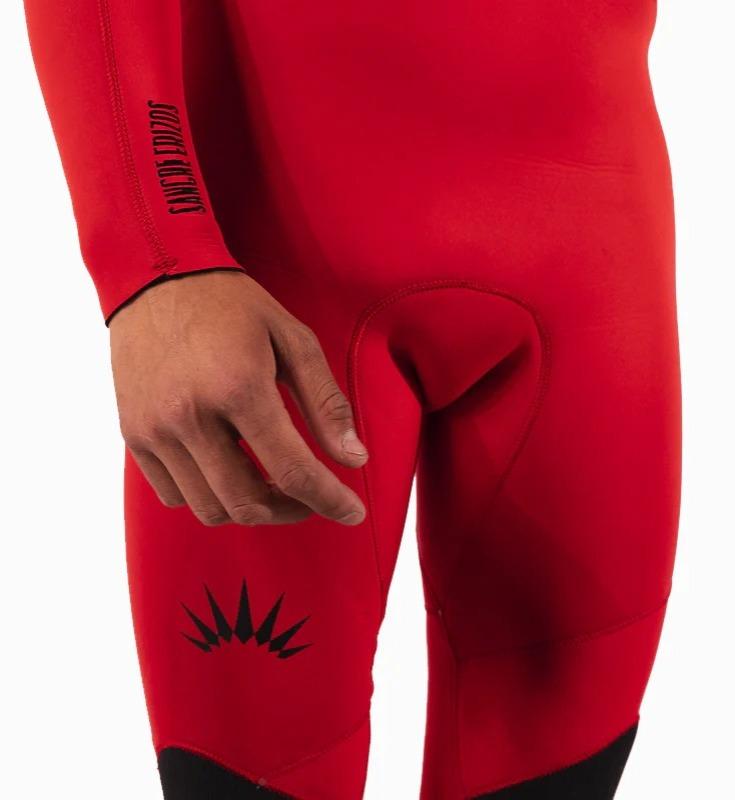 Traje de Neopren Wetsuits Sangre Erizos 43MM 2023 - Color: Red Black