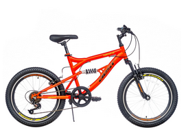 Bicicleta Mtb Double Susp. Corvus Niño 6V. Acero V-Brake -