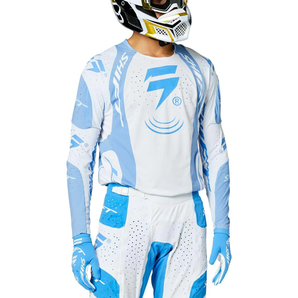 Polera Moto Blue Label Nirvana Hombre - Color: Blanco Celeste