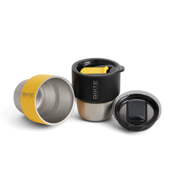 Mug Delice 115 Ml 2 Unidades  - Color: Negro/Amarillo