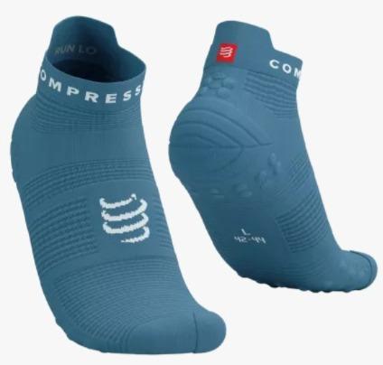 Miniatura Pro Racing Socks Run Low v4.0 - Color: Celeste-Blanco