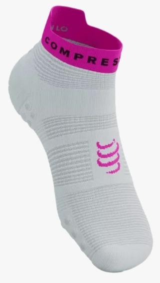 Miniatura Pro Racing Socks Run Low v4.0 - Color: Blanco-Amarillo-Rosado