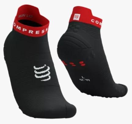 Pro Racing Socks Run Low v4.0 - Color: Negro-Rojo