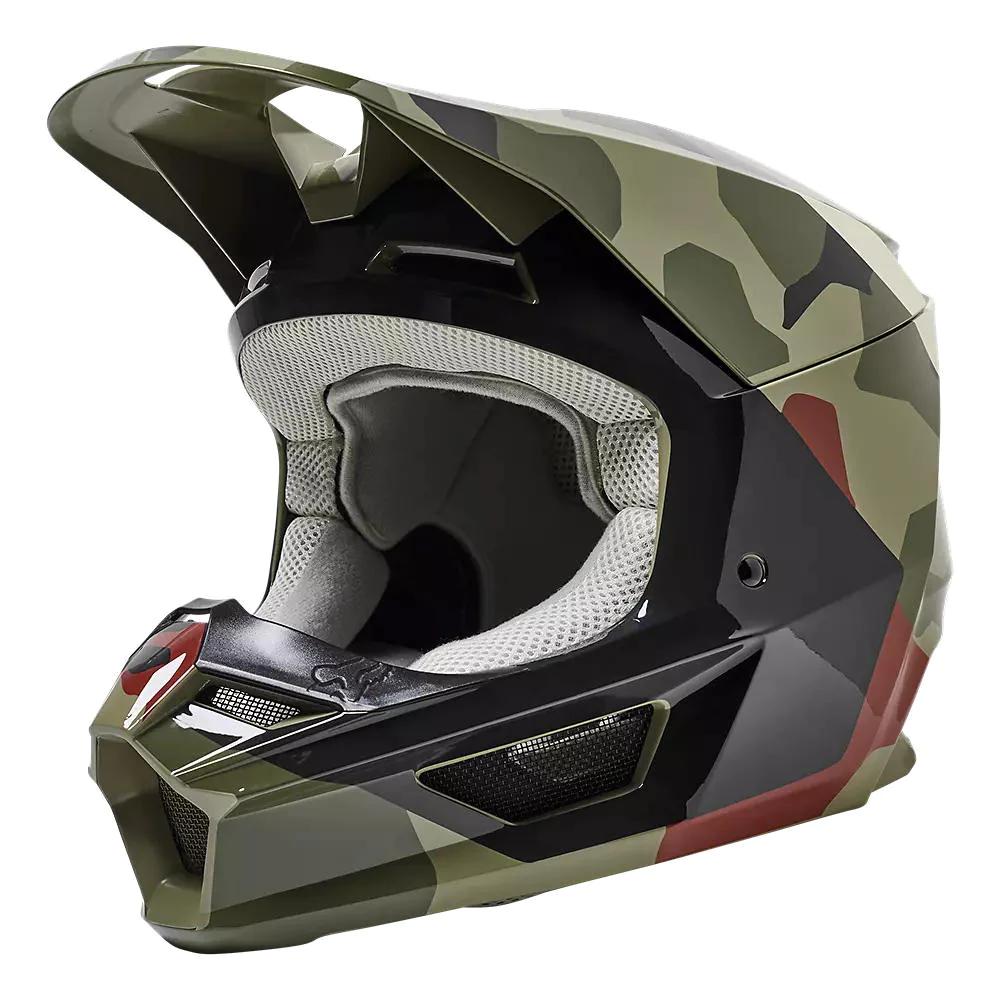 Miniatura Casco Moto Niño V1 BKNR Camo  -