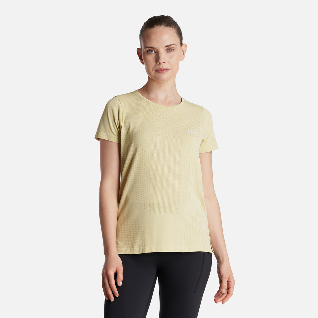 Polera Mujer 4 Run Seamless Trail Short Sleeve T-Shirt - Color: Amarillo