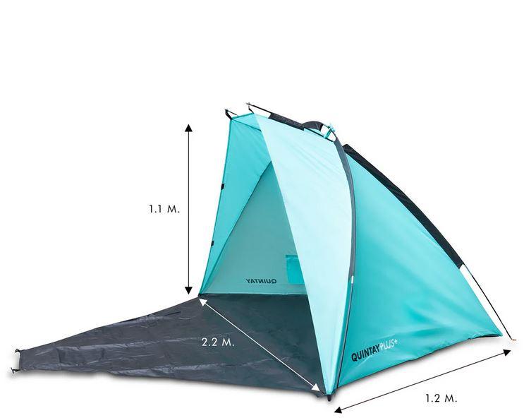 Miniatura Carpa Paraviento De Playa Quintay Plus Con Filtro Uv 50+ - Color: Celeste