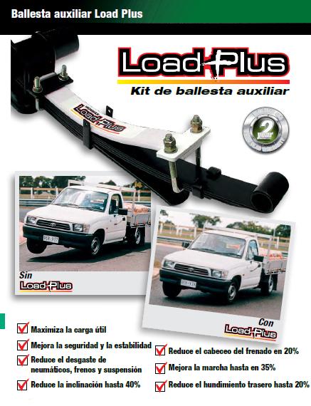 Refuerzo De Suspensión Load Plus Para Nissan NP300 2014+ / Navara D40 2005+ / Toyota Hilux Revo 2015+ / Hilux Vigo 2005-2015 / Maxus T60 2019+ -