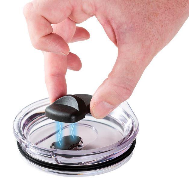 Vaso Térmico Tapa Magnetic Slider - Color: Negro/Plateado