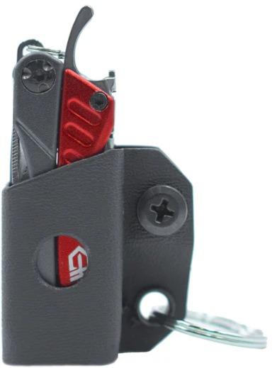 Miniatura Funda de llavero Kydex para Gerber Dime y Leatherman Squirt - Color: Negro