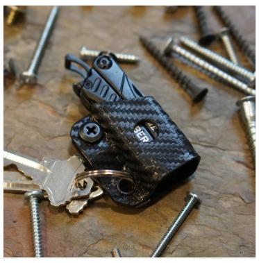 Miniatura Funda de llavero Kydex para Gerber Dime y Leatherman Squirt -