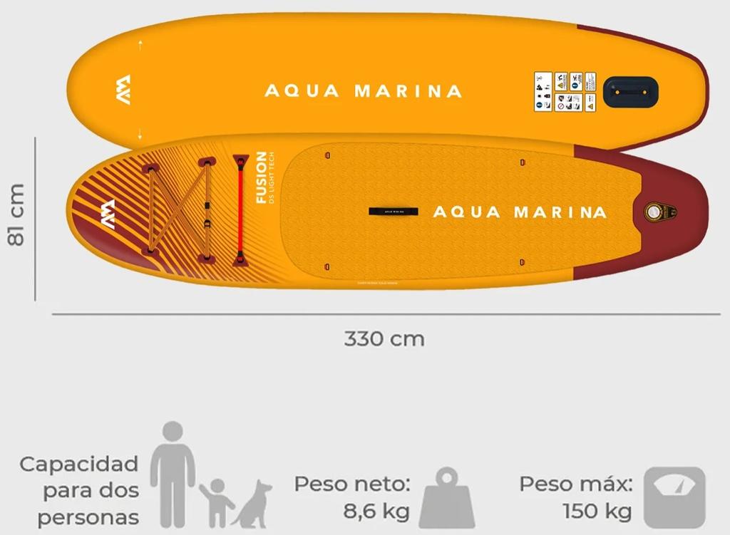 Miniatura Stand Up Paddle Sup Fusion 10’10” - Color: Naranjo