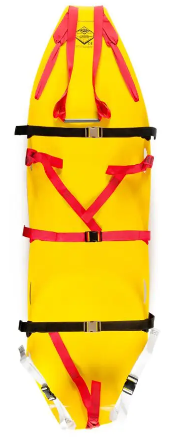 Camilla Plegable De Rescate Hmh Rescue System Para Hazmat Y Hopitales Con Cintas - Color: Amarillo