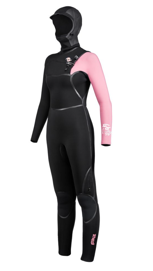 Nezw Traje De Agua G6 Mujer 5/4/3 MM Hood Eco - Color: Negro