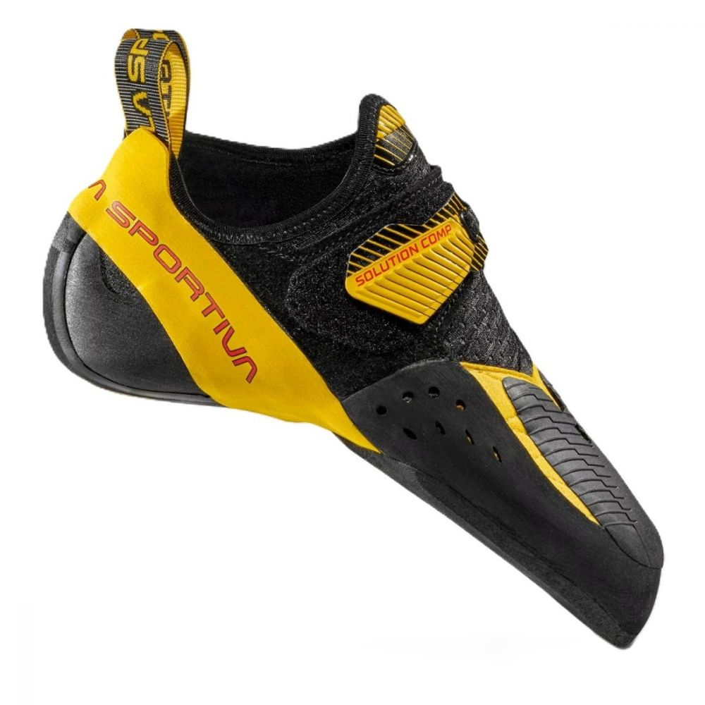 Miniatura Zapatilla de Escalada Solution Comp - Color: Black/Yellow