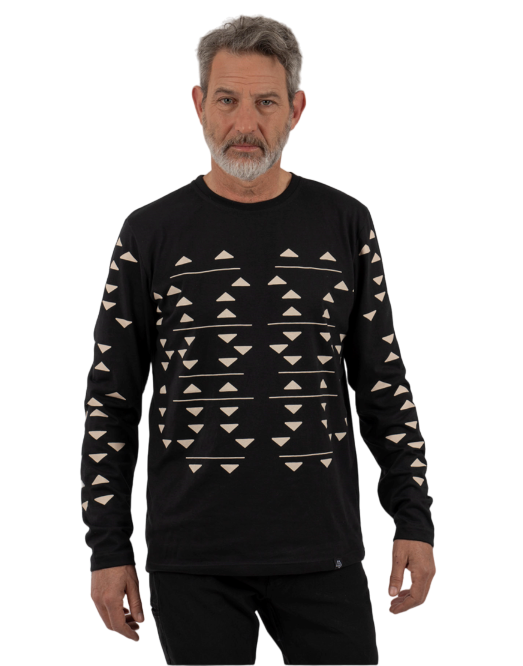 Polera ML Triangulos Hombre -