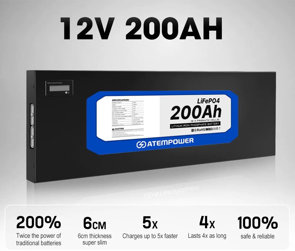Batería Litio Delgada 200 Ah 12V