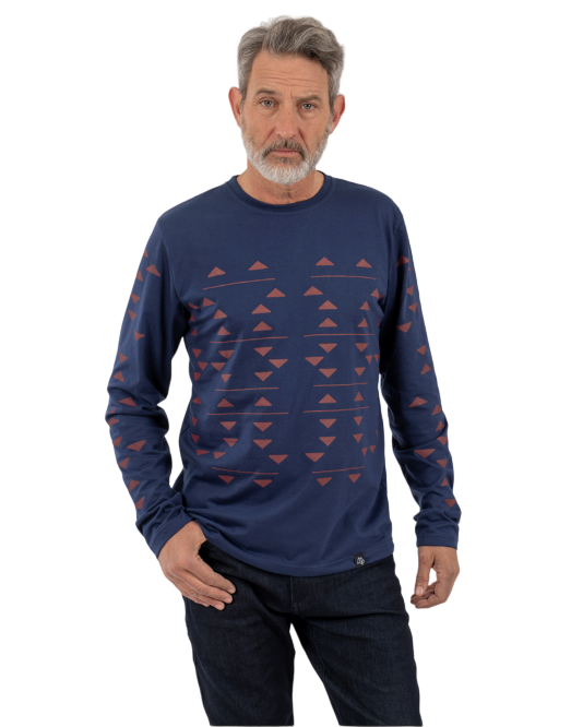 Miniatura Polera ML Triangulos Hombre -