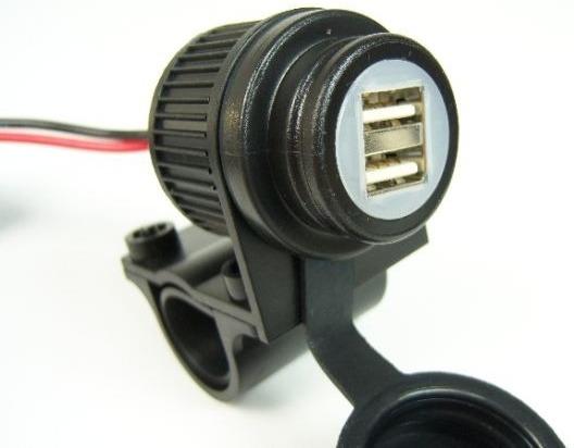 Enchufe Usb Doble Para Motocicleta 12-24 V