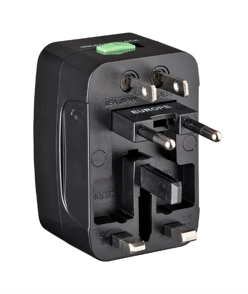 Adaptador De Viaje Universal - Color: Negro
