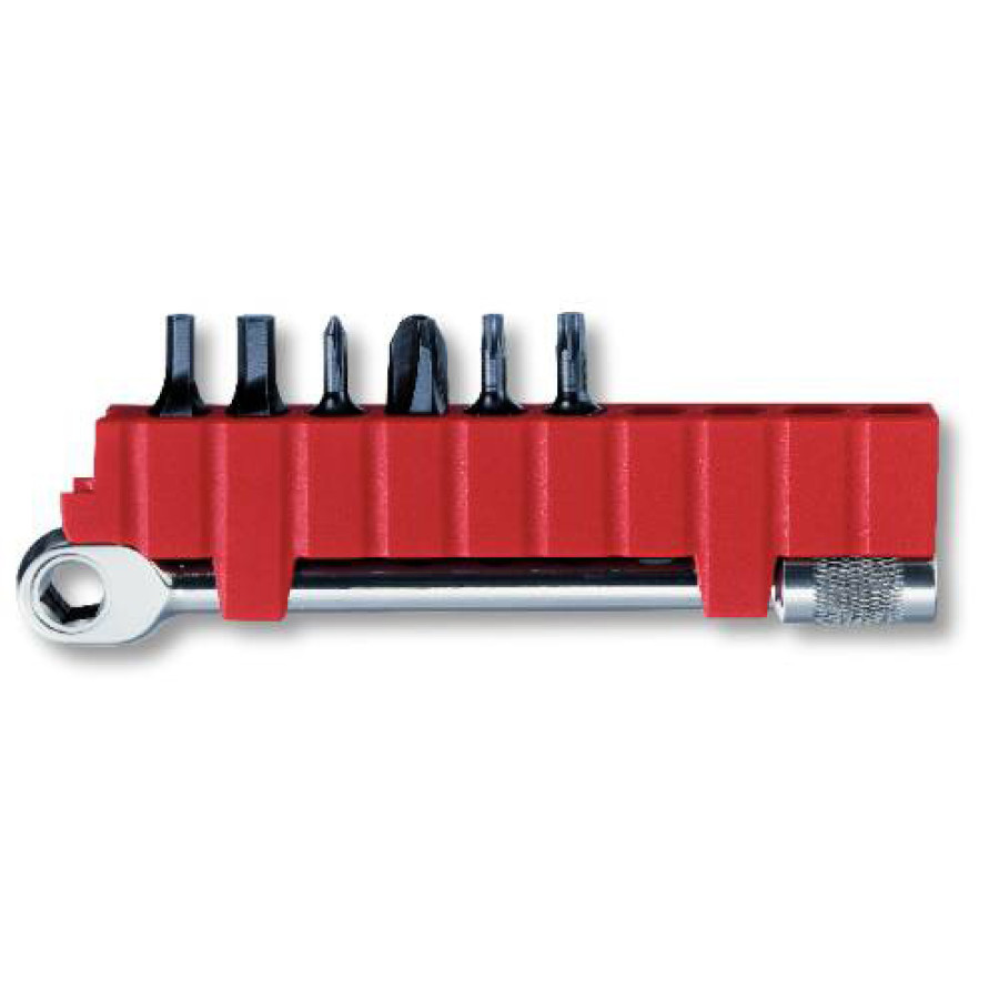 Trinquete + Porta 6 Bits (incl.) Swisstool
