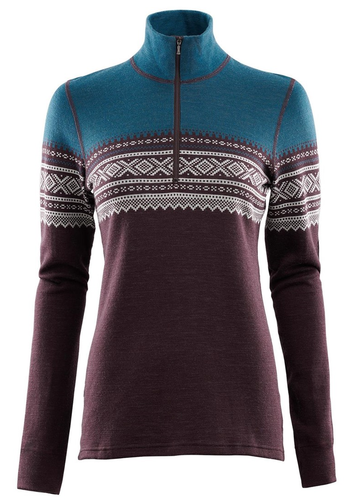 Primera Capa Mujer Designwool Marius Mockneck - Talla: S, Color: Burdeo