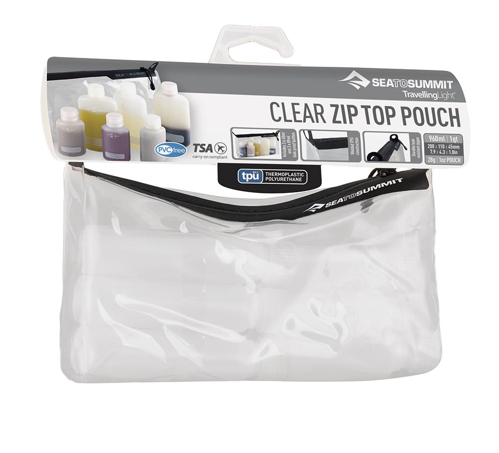 Bolsa De Tpu Transparente Con Cremallera y Botellas - Color: Transparente