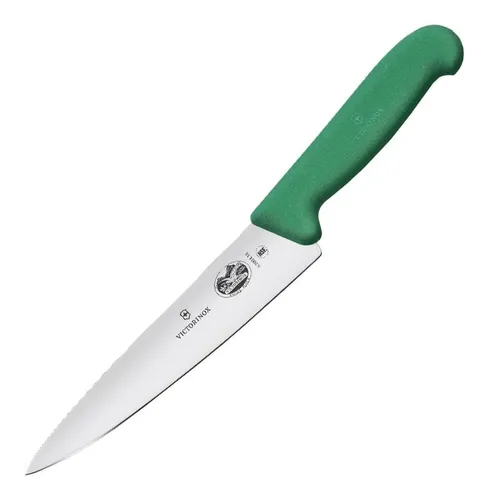 Cuchillo Cocina Medio Golpe Mango Fibrox 19 cm - Color: Verde