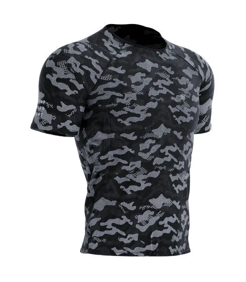 Miniatura Polera Hombre Training SS Tshirt M Camo Premium - Color: Negro Camo
