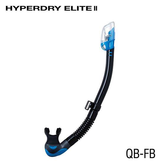 Hyperdry Elite II Snorkel - Color: Negro/Celeste