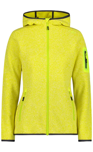 Miniatura Polar Mujer Fix Hood - Color: Limone-Bianco