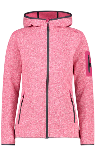 Miniatura Polar Mujer Fix Hood - Color: Fucsia -Bianco-Titanio