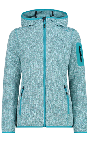 Miniatura Polar Mujer Fix Hood - Color: Lagoon-Bianco