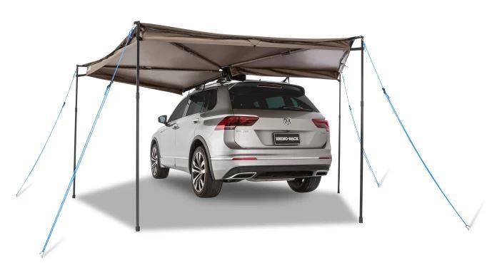 Toldo Lateral Para Auto Tipo Abanico Cubre 270 Grados Lado Piloto Con Sistema Stow It - Color: Beige