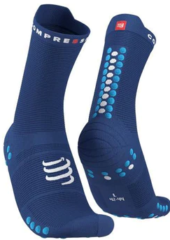 Miniatura Calcetines  Pro Racing Socks v4.0 Run High - Color: Sodalite/Fluo Blue