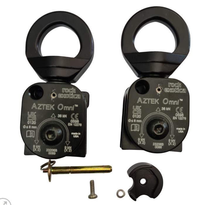 Set 2 poleas para polipasto Aztek 36kN P41 sin cuerda