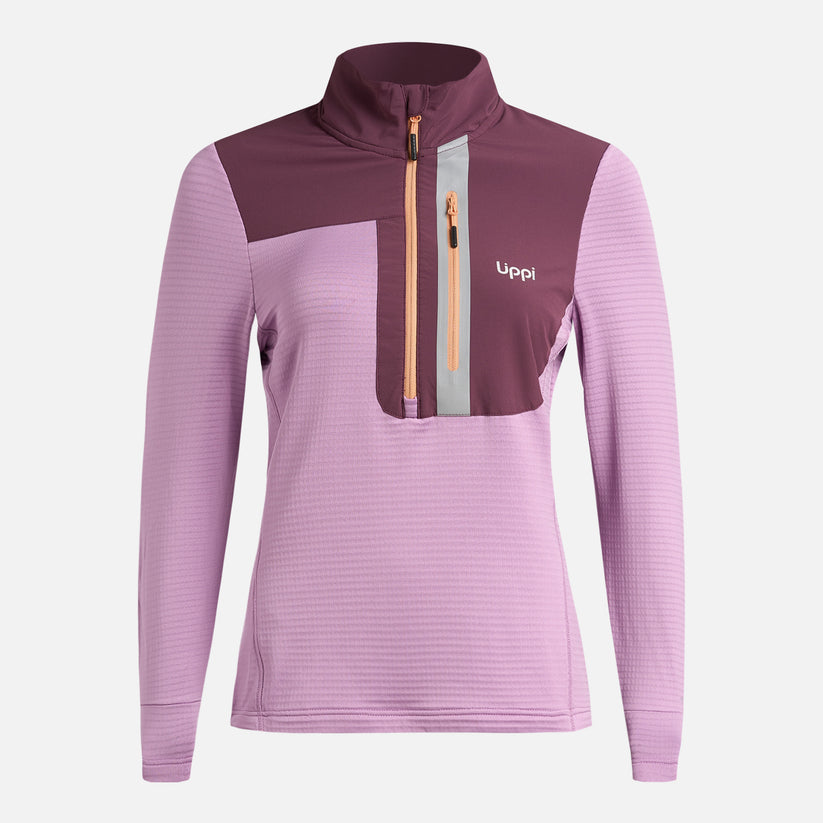 Polerón Mujer Karova Nano-f 14 Zip - Color: Rosa Oscuro