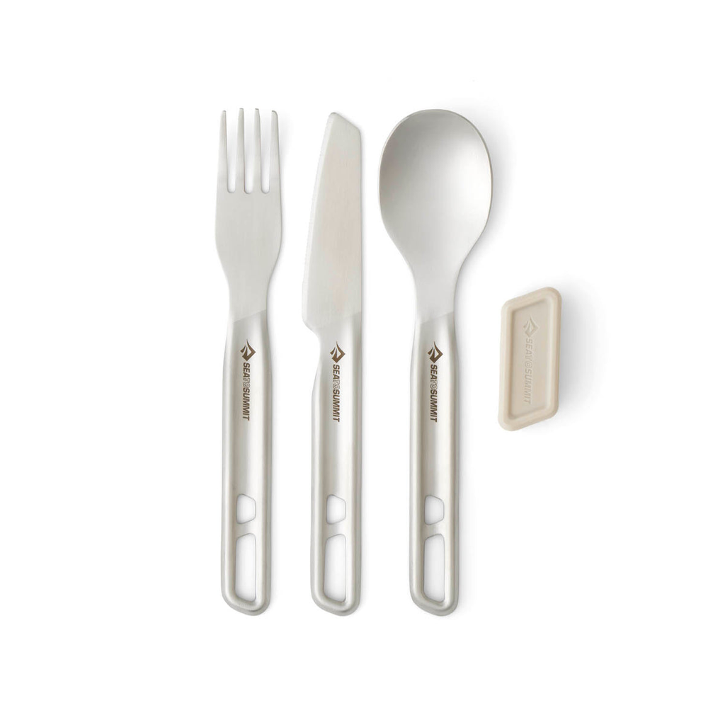 Cubiertos Detour Stainless Steel Cutlery Set - [3 Piece] - Color: Stainless Steel