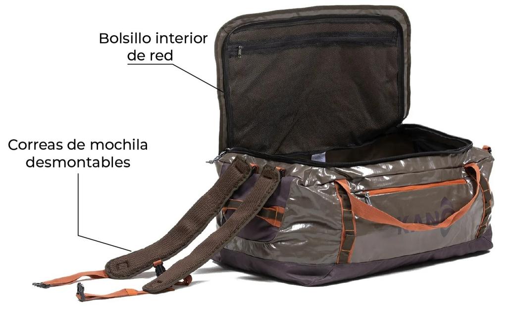 Miniatura Bolso Mochila Impermeable 80L - Color: Café